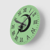 Horloge murale Fairy and Crescent Moon (Angle)