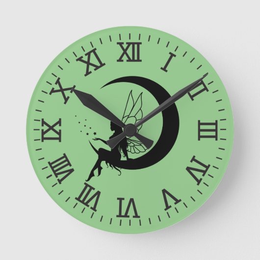 Horloge murale Fairy and Crescent Moon (Recto)
