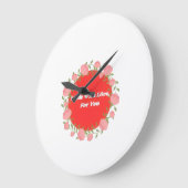 Horloge murale « Faite avec amour pour vous » (Angle)