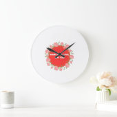 Horloge murale « Faite avec amour pour vous » (Maison)