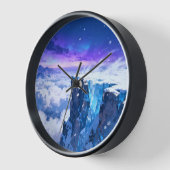 Horloge murale Falaises Célestes Gelées (Angle)
