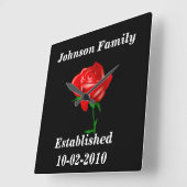 Horloge murale familiale personnalisée (Angle)