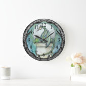 Horloge murale fantaisie Dragon Vert (Maison)