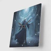 Horloge murale Fantasy Wizard Art magique du sorc (Angle)