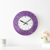 Horloge murale Faux Purple Parties scintillant (Maison)