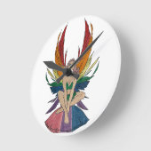 Horloge murale fée bisexuelle (Angle)