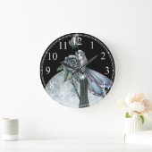 Horloge murale Fée Rose de minuit (Maison)