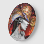 Horloge murale féminine Automne (Angle)