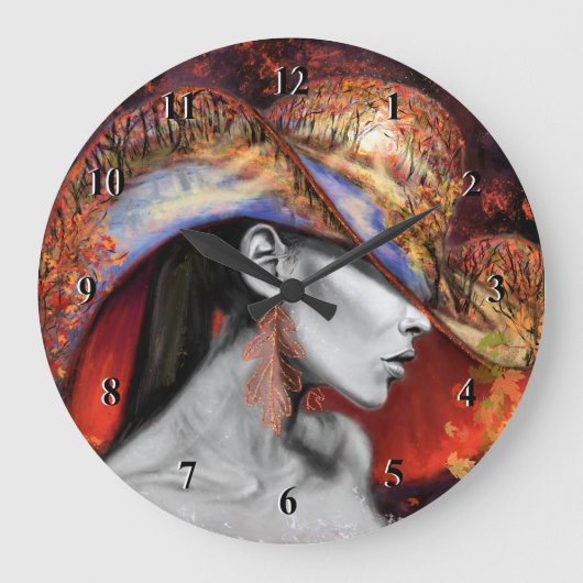 Horloge murale féminine Automne (Recto)
