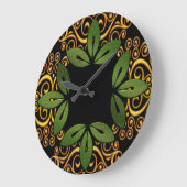 Horloge murale Feuille décorative (Angle)