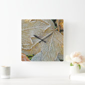 Horloge murale feuilles gelées (Maison)
