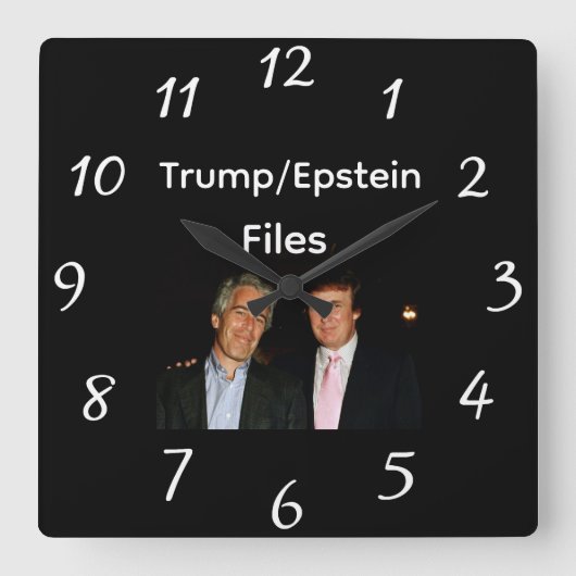 Horloge murale Fichiers Trump/Epstein (Recto)