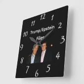 Horloge murale Fichiers Trump/Epstein (Angle)