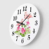 Horloge murale flamant rose (Angle)