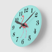 Horloge murale flamant rose (Angle)