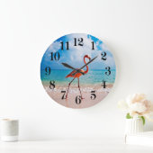 Horloge murale flamant rose (Maison)