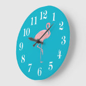Horloge murale flamant rose (Angle)