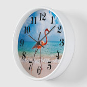 Horloge murale flamant rose (Angle)