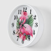 Horloge murale flamant rose (Angle)