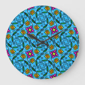 Horloge Murale Fleur Abstrait (Recto)