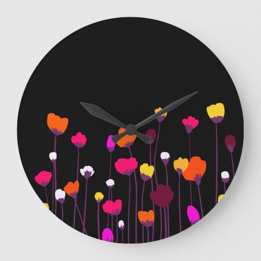 Horloge Murale Fleur Abstrait (Recto)