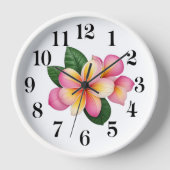 Horloge murale fleur tropicale (Recto)