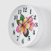 Horloge murale fleur tropicale (Angle)