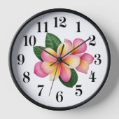 Horloge murale fleur tropicale (Recto)
