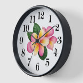 Horloge murale fleur tropicale (Angle)