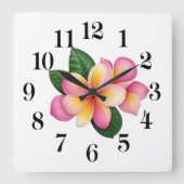 Horloge murale fleur tropicale (Recto)