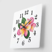 Horloge murale fleur tropicale (Angle)