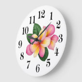 Horloge murale fleur tropicale (Angle)