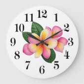Horloge murale fleur tropicale (Recto)
