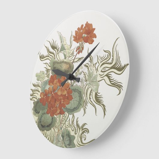 Horloge murale - Fleurs (Angle)