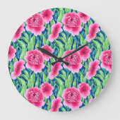 Horloge Murale Fleurs Aquarelle (Recto)