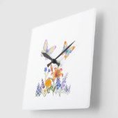 Horloge Murale Fleurs & Papillons – Décoration Élé (Angle)