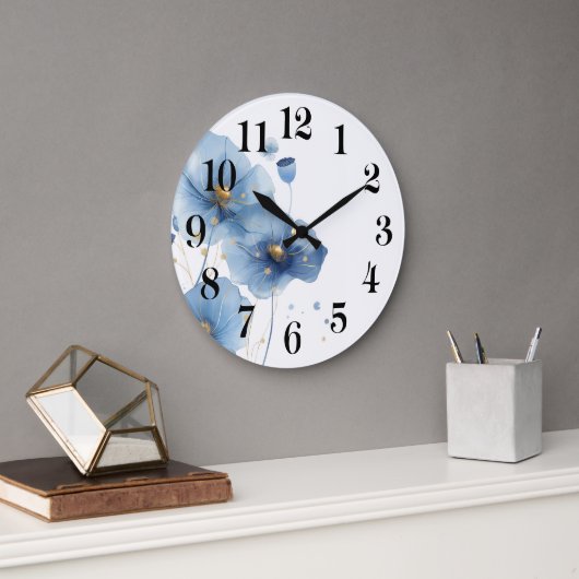 Horloge murale florale (Bureau)