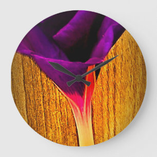 Horloge murale florale
