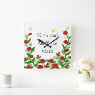 Horloge murale florale