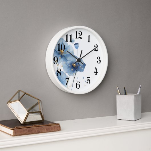 Horloge murale florale (Bureau)