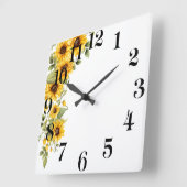 Horloge murale florale (Angle)