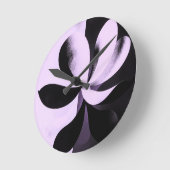 Horloge murale florale abstraite minimale (Angle)