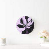 Horloge murale florale abstraite minimale (Maison)