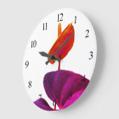 Horloge murale florale acrylique (Angle)