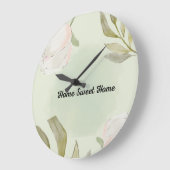 Horloge murale florale aquarelle (Angle)