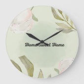 Horloge murale florale aquarelle (Recto)
