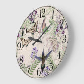 Horloge murale florale de papillon d'oiseaux de (Angle)