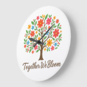 Horloge murale florale Ensemble Nous Fleurissons (Angle)
