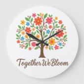 Horloge murale florale Ensemble Nous Fleurissons (Recto)
