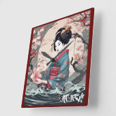 Horloge murale Florale Geisha (Angle)